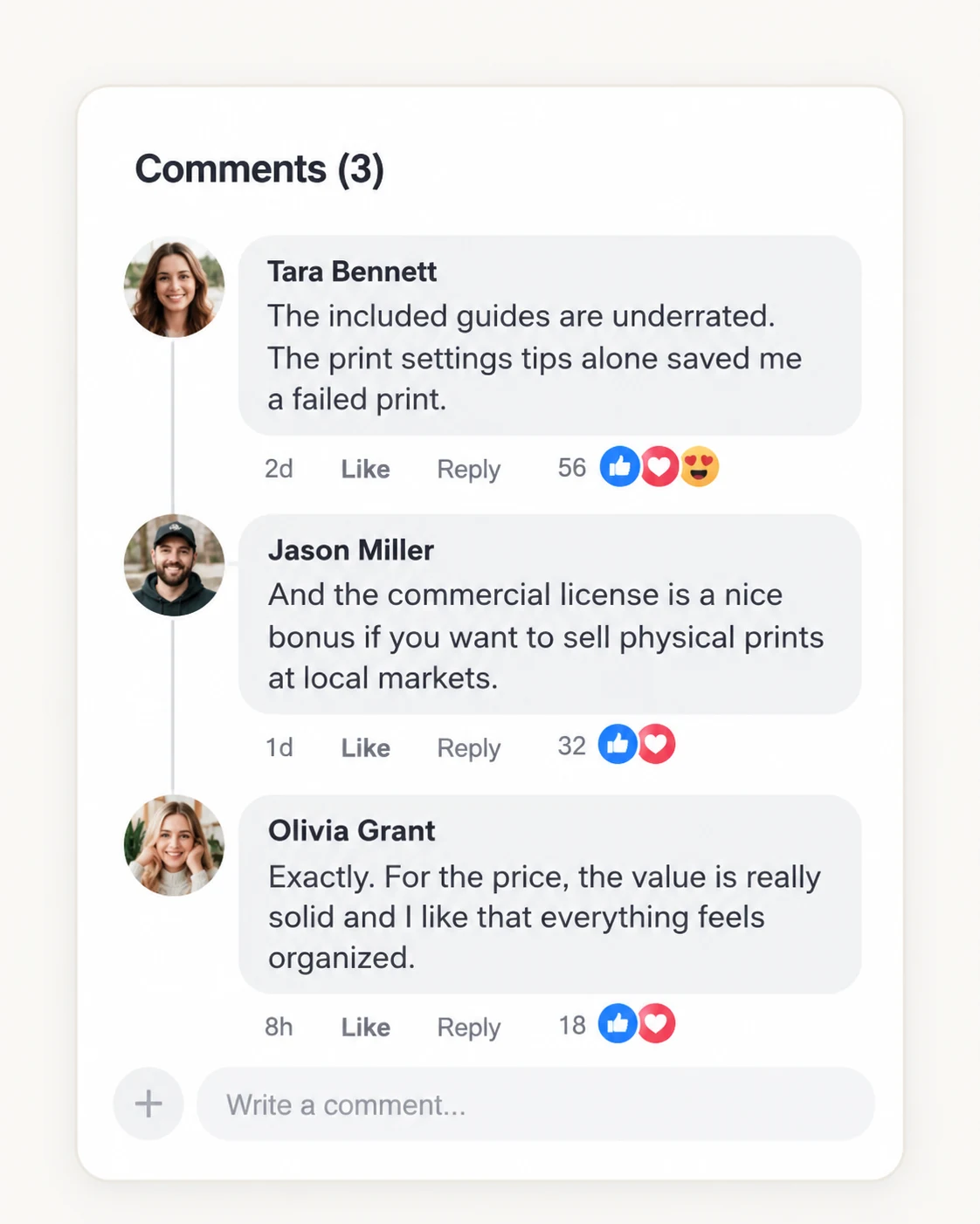 Customer comment screenshot 3